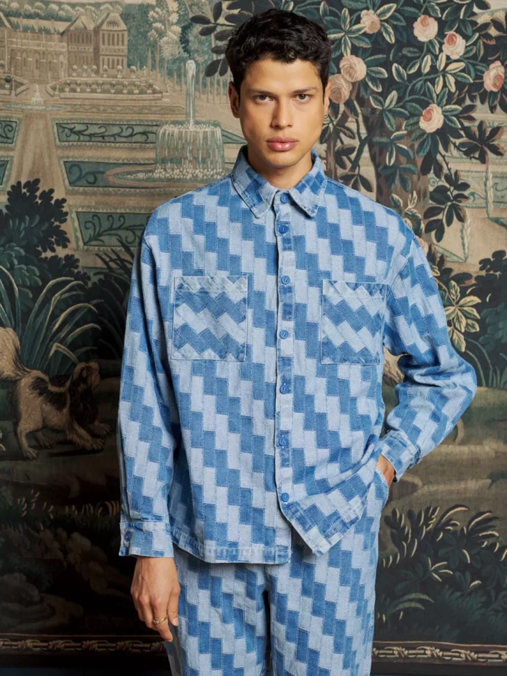 Online Ansel Patchwork Denim Shirt Shirts