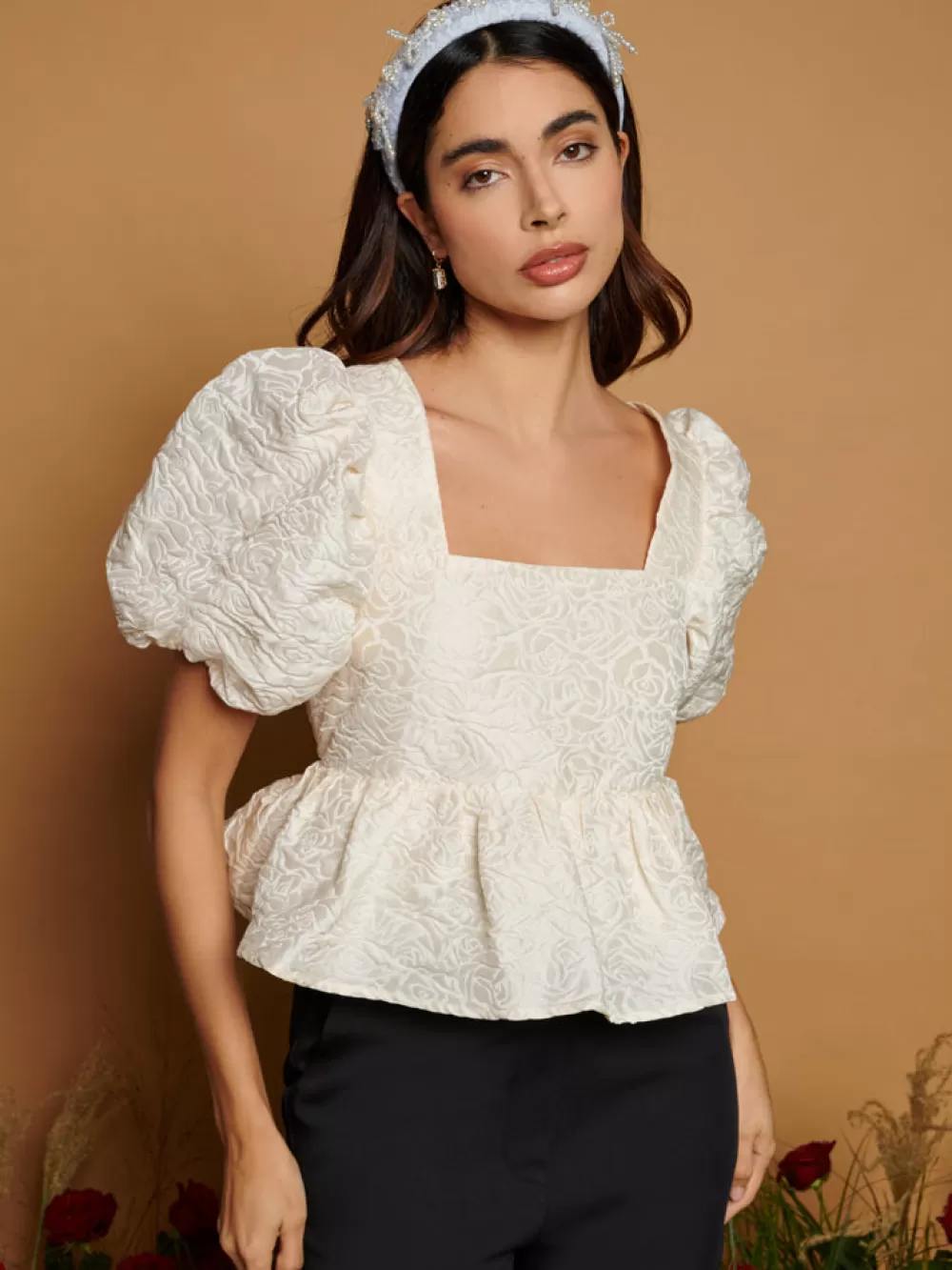 Discount DREAM French Rose Jacquard Top Women Tops | Dream