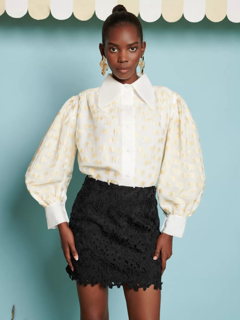 Online DREAM Marigold Jacquard Blouse Women Tops | Dream