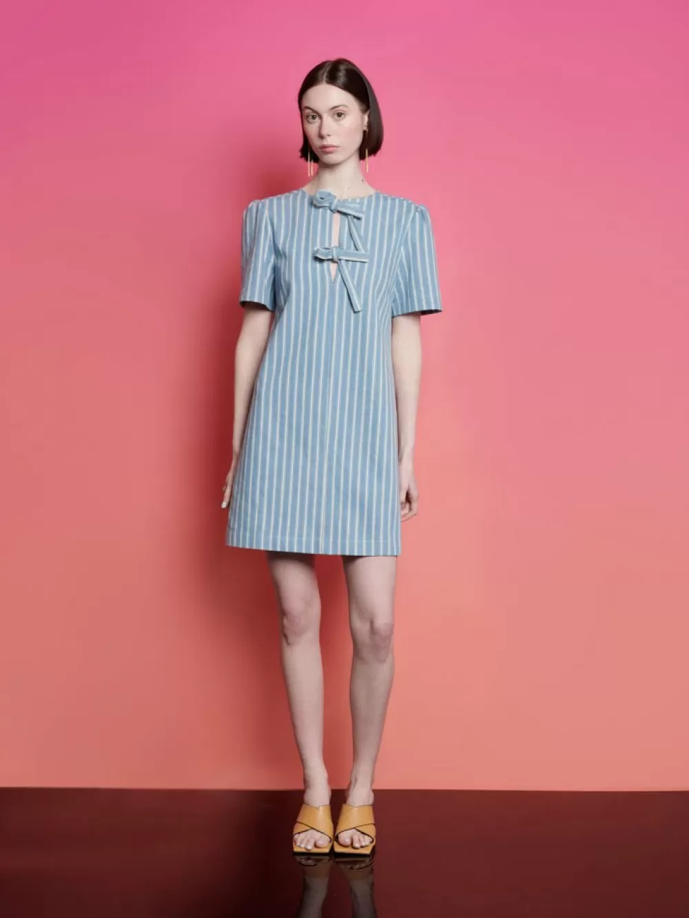 Clearance Ghospell Cleo Striped Mini Dress Women Dresses | Ghospell