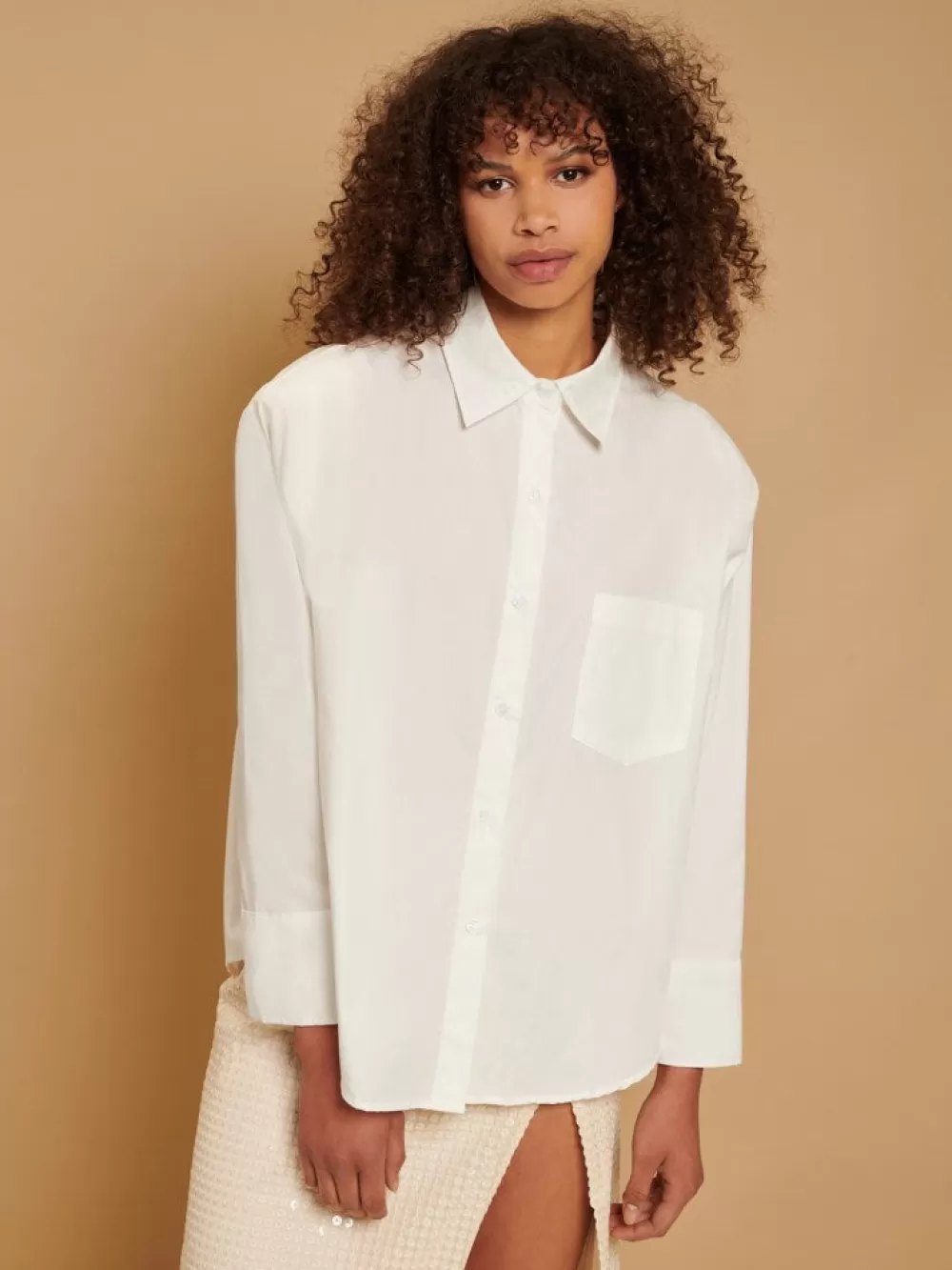 Online Ghospell Everett Statement Shoulder Shirt Women Tops | Ghospell