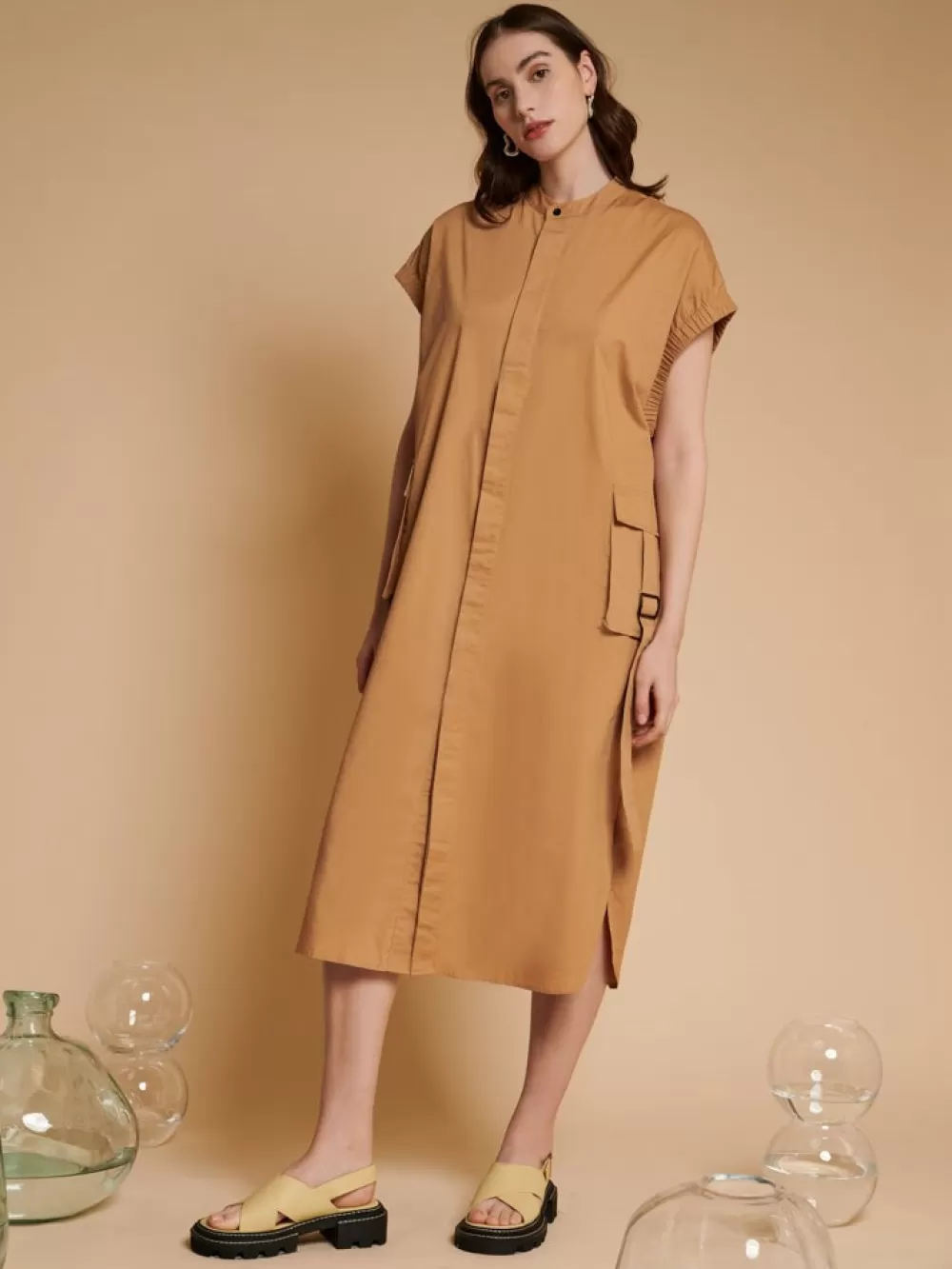 New Ghospell Iona Cargo Shirt Dress Women Dresses | Ghospell