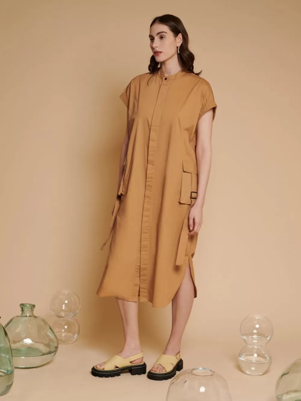 New Ghospell Iona Cargo Shirt Dress Women Dresses | Ghospell