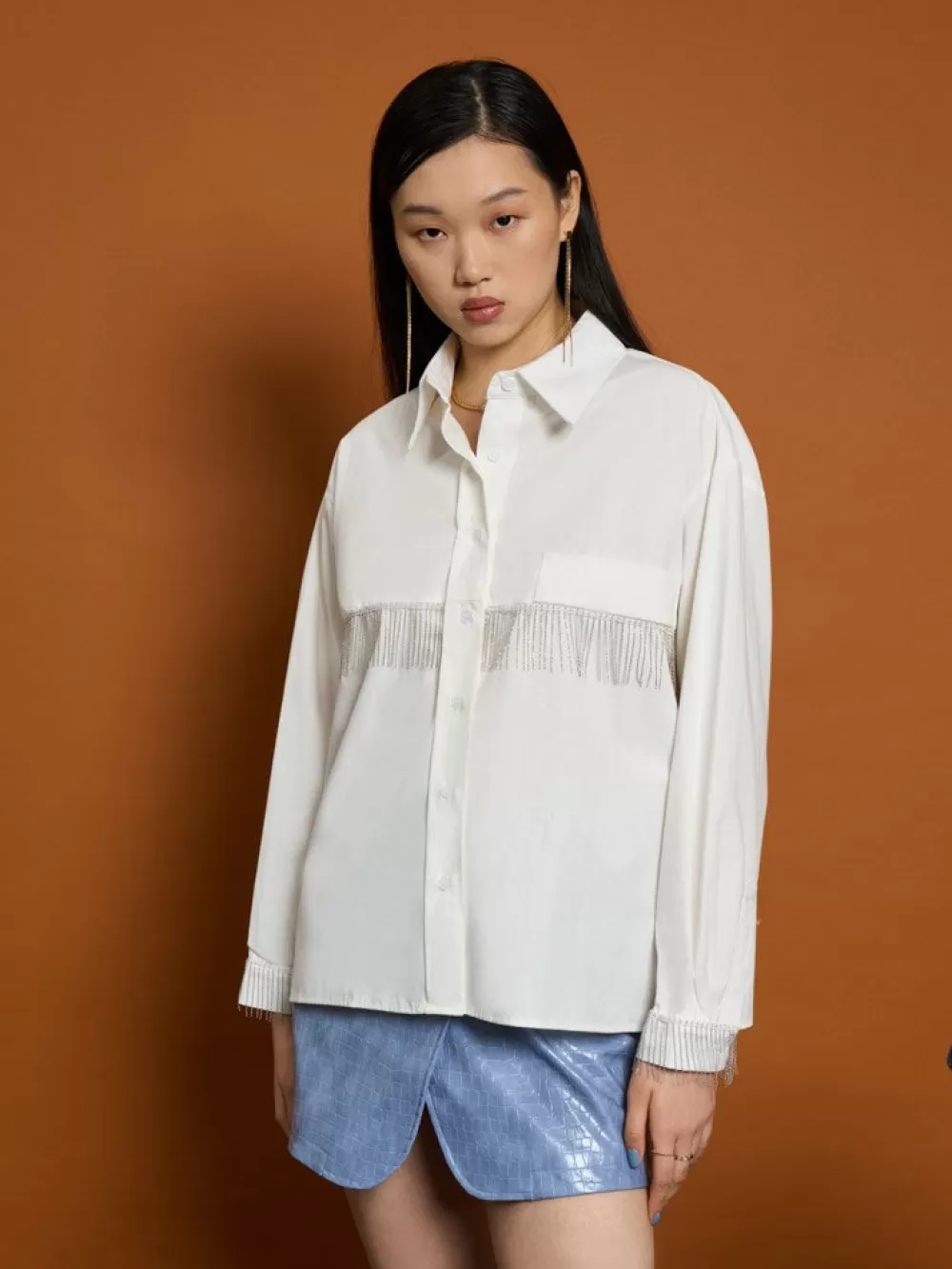 Online Ghospell Nira Fringe Shirt Women Tops | Ghospell