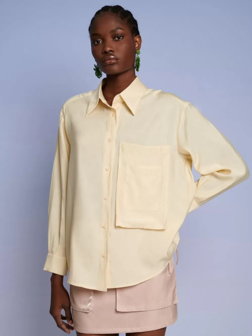 Sale Ghospell Reina Double Pocket Shirt Women Tops | Ghospell