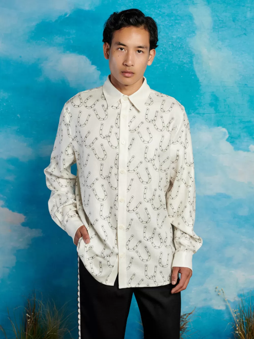 Cheap Honeycomb Printed Shirt Shirts