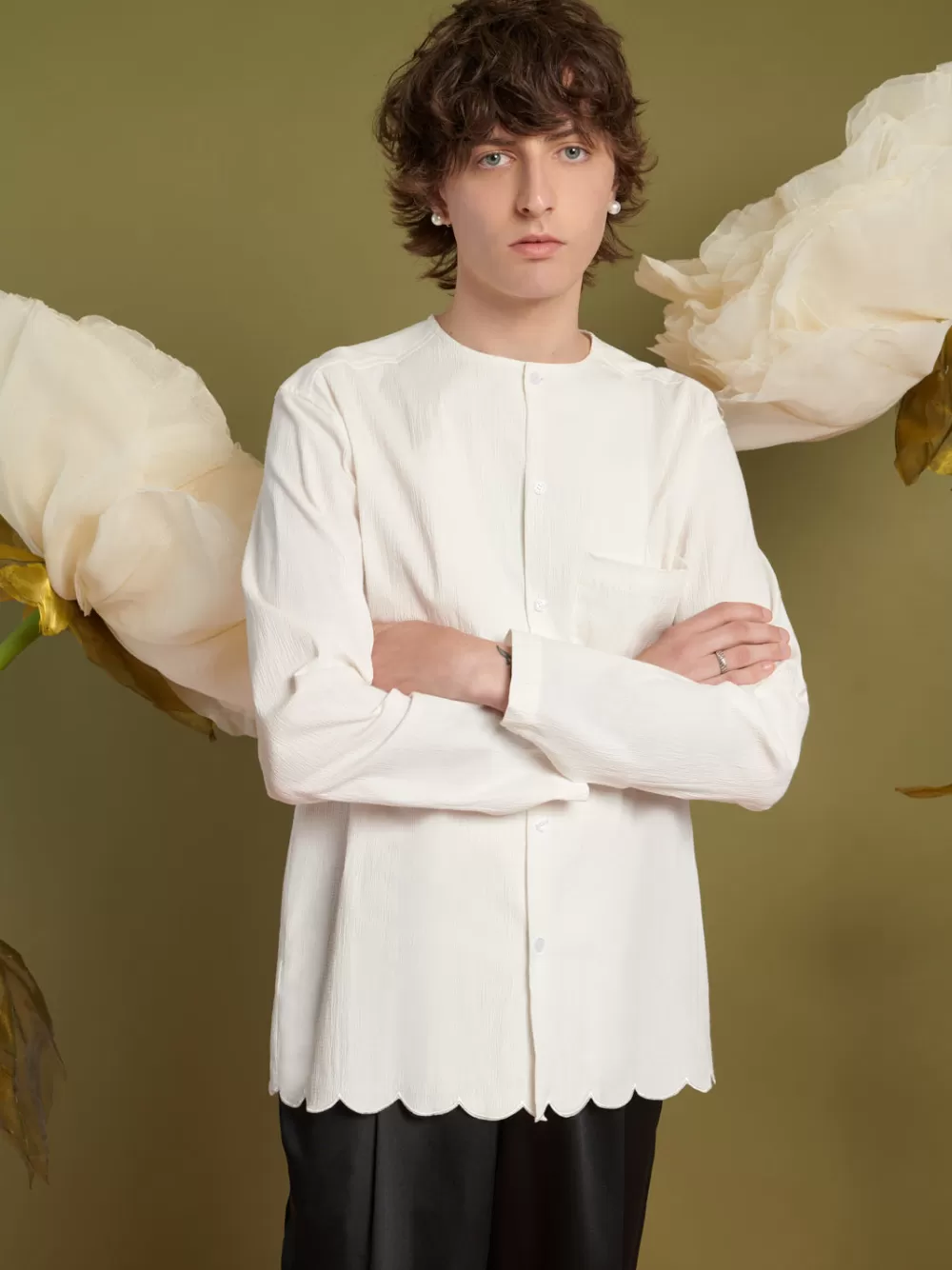 Flash Sale Marco Scallop Hem Shirt Shirts