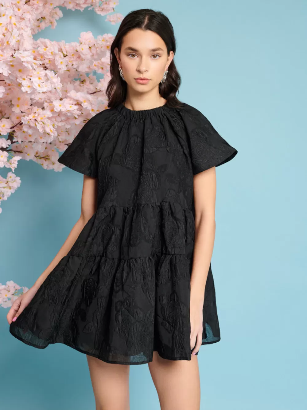 Clearance Paper Rose Organza Dress Women Dresses