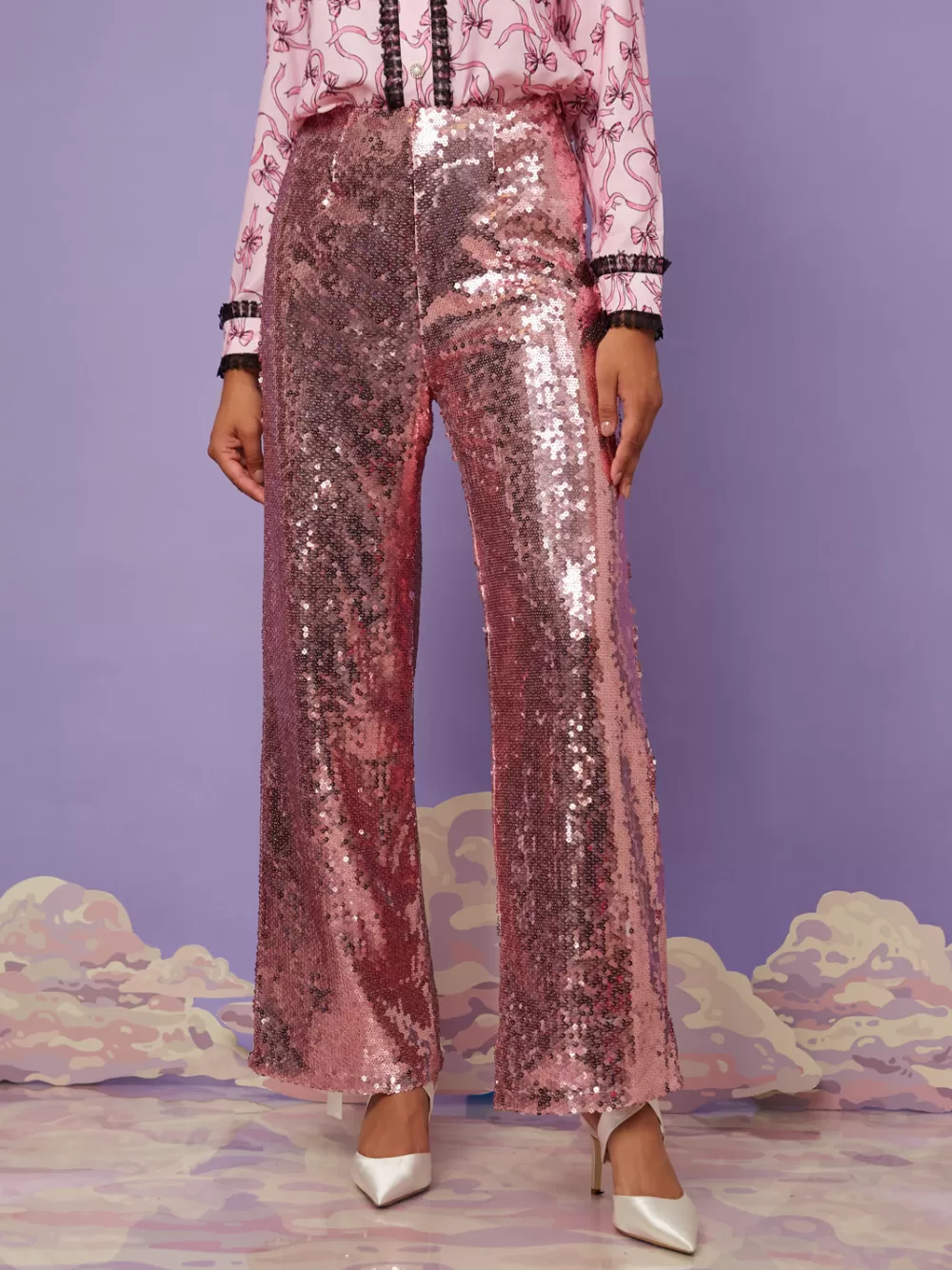 Shop Recital Sequin Trousers Women Bottoms