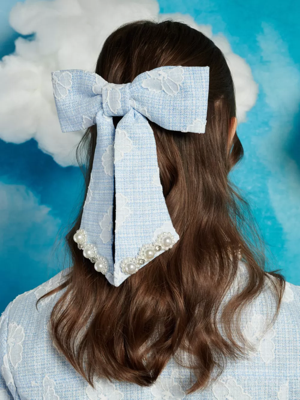 Best Sale Rodeo Tweed Hair Bow Women Accessories