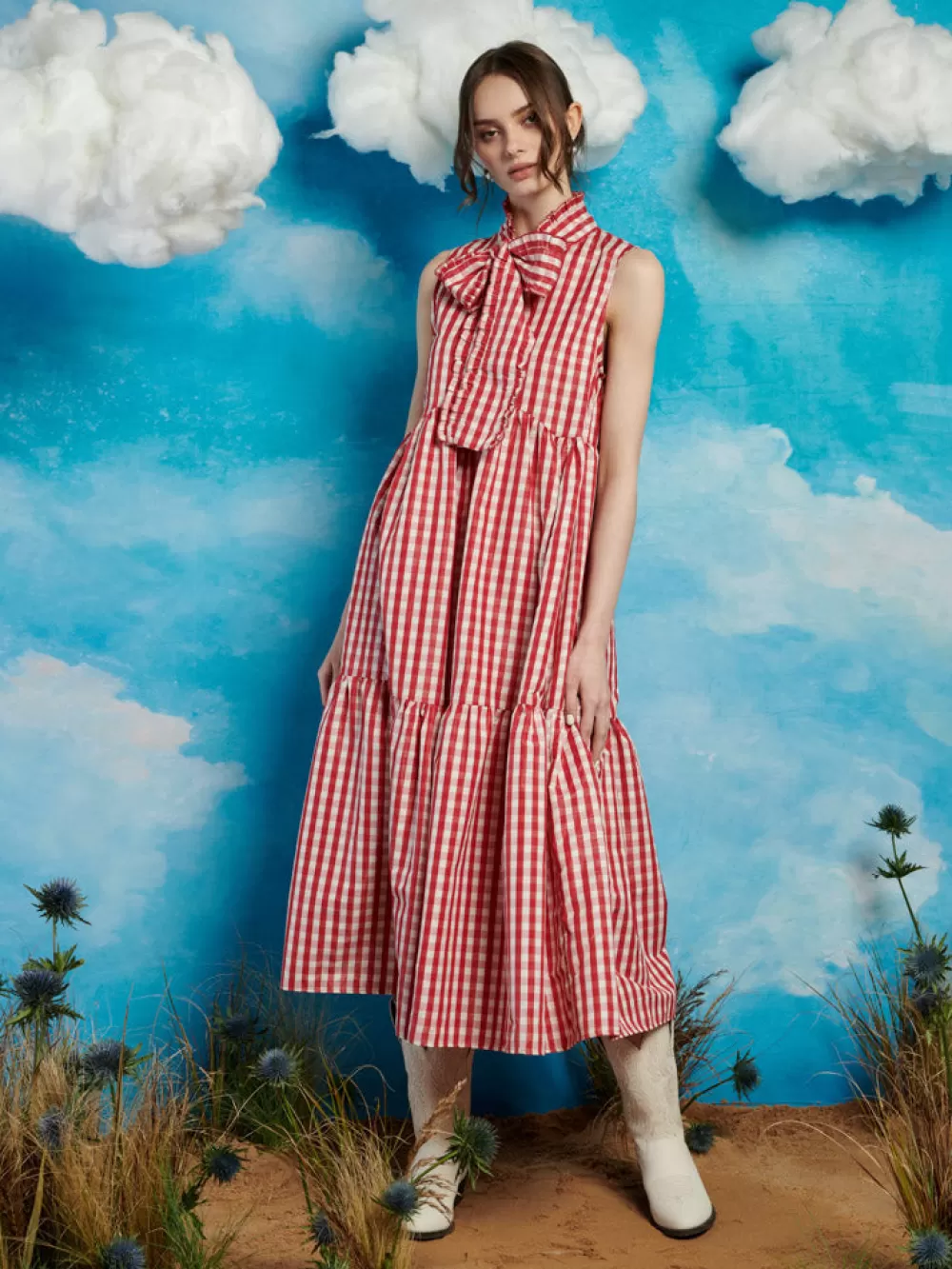 Fashion Stables Gingham Bow Dress Women Dresses