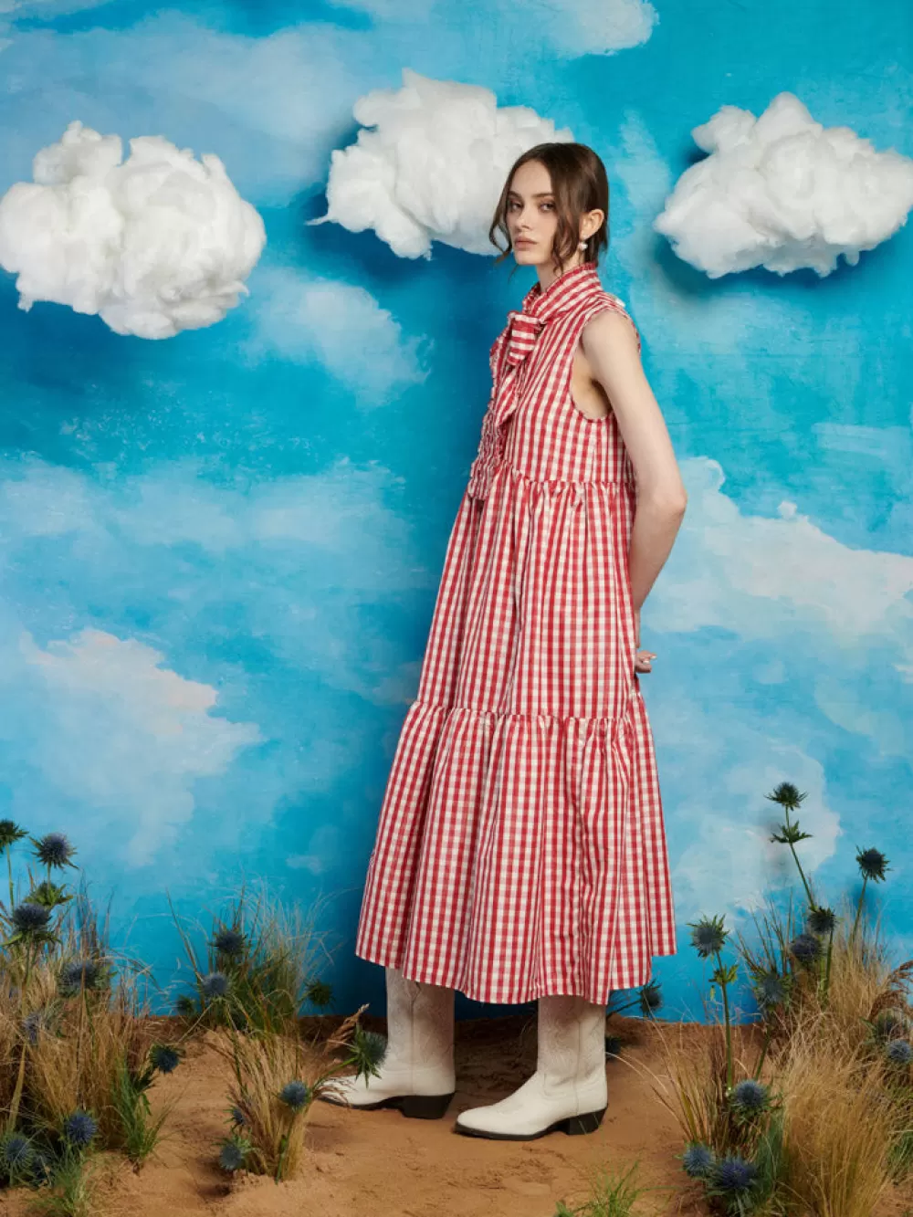 Fashion Stables Gingham Bow Dress Women Dresses