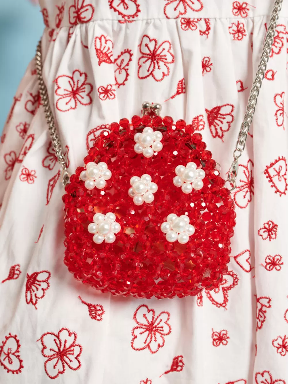 Flash Sale Sweet Cherry Bead Purse Women Accessories