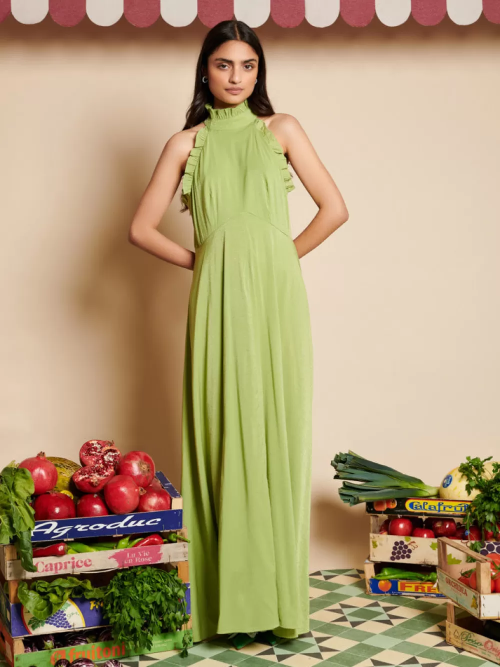 Cheap Watercress Maxi Dress Women Dresses