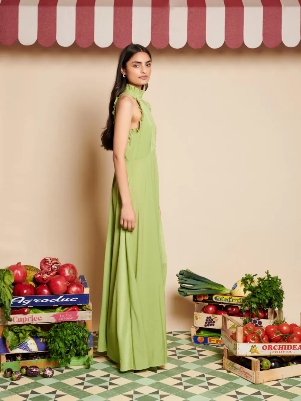 Cheap Watercress Maxi Dress Women Dresses